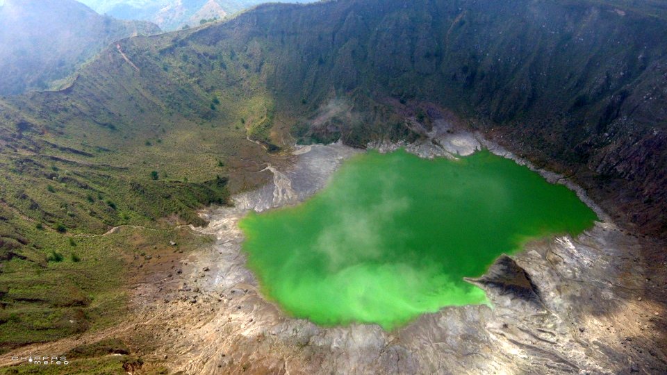Vista al cráter del Volcán Chichón